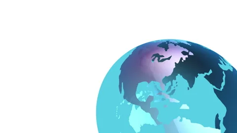 Spinning Skeleton Earth Zoom-In Stock Footage 332454826