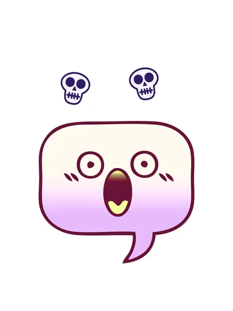 Spinning skulls animation of gradient shaded cartoon of a speech bubble in .. Stock Footage 324292475