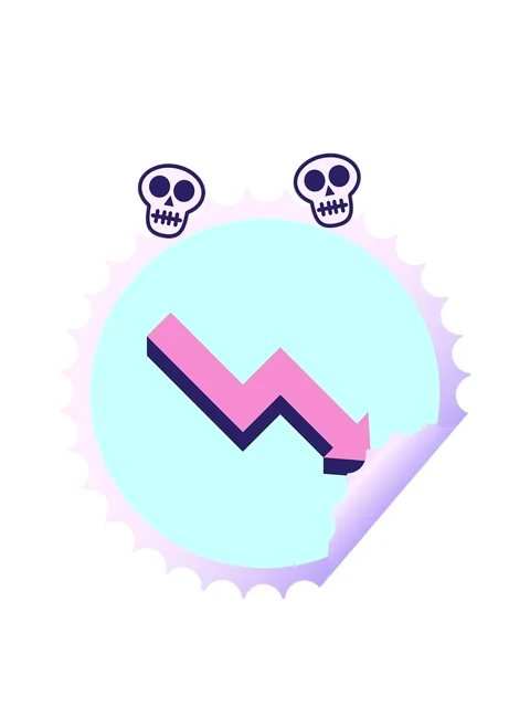 Spinning skulls animation of performance arrow graphic vector illustration .. Stock Footage 324271152