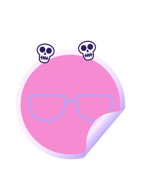 Spinning skulls animation of spectacles graphic vector illustration circula.. Stock Footage 324097670