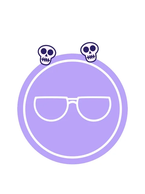 Spinning skulls animation of spectacles graphic vector illustration circula.. Stock Footage 324441664