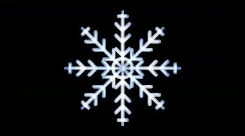 Spinning Snowflake Stock Footage 293863