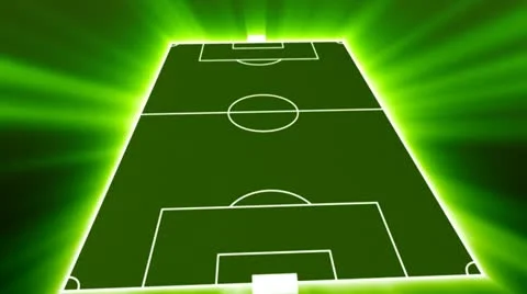 Spinning soccer field with rays Stock-Footage 12268706