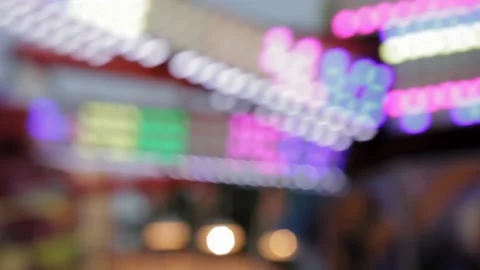Spinning, soft focus carnival lights Stock Footage 158999698