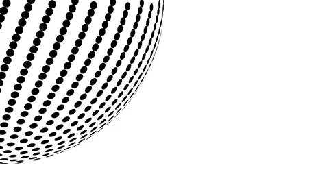 Spinning Sphere World Global Globe of Dots Circles Spinning in Corner View 스톡 동영상 118988882