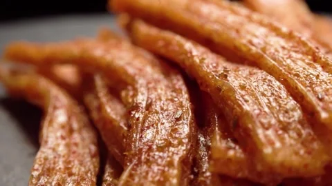 Spinning spicy sticks Video stock 247315761