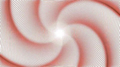 Spinning spiral with distorted waves of narrow lines. Design. Optical illusion Stock Illustration
