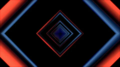 Spinning square frame tunnel Stock Footage 32425324