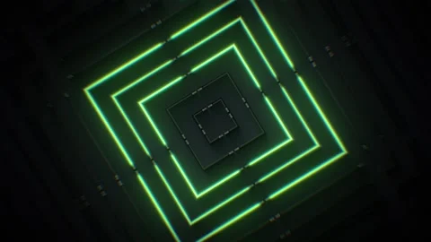 Spinning Square Lights Stock Footage 273306415