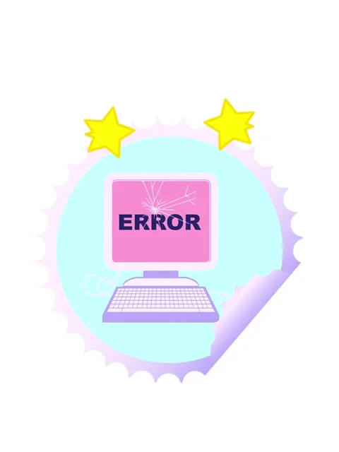 Spinning stars animation of broken computer graphic vector illustration rou.. Video stock 324434673