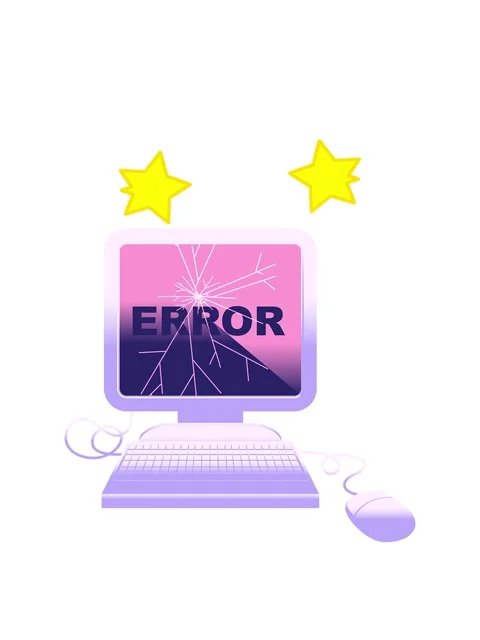 Spinning stars animation of broken computer illustration icon Stock Footage 324438245