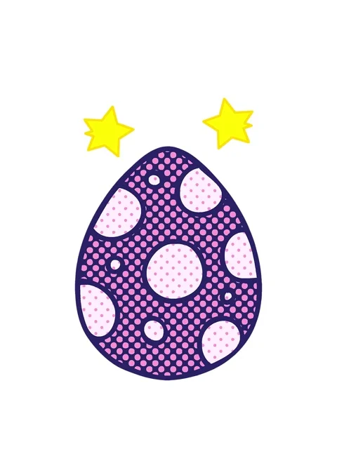Spinning stars animation of cartoon easter egg Stock Footage 324491746
