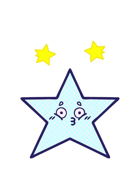 Spinning stars animation of comic book style cartoon of a star fish Stock Footage 324453012