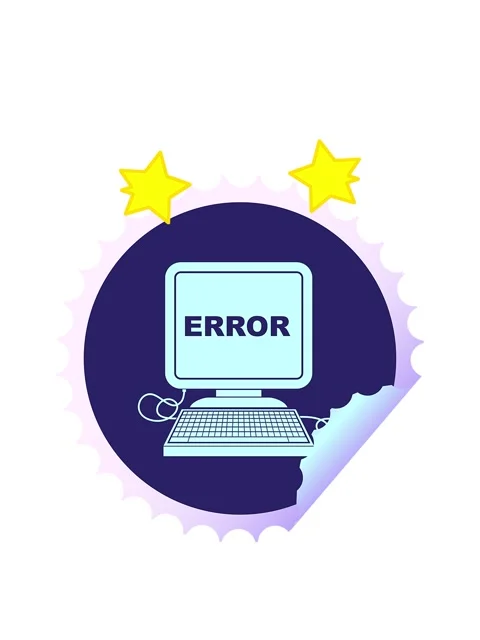Spinning stars animation of computer error vector illustration circular pee.. Stock Footage 324045965