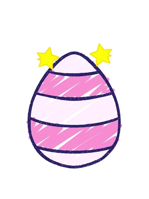 Spinning stars animation of Easter Egg Chalk Drawing Stock Footage 324226284