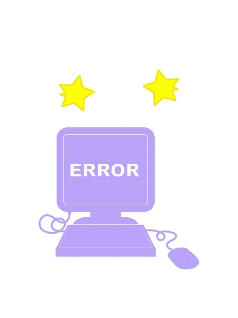 Spinning stars animation of illustration of a computer error icon Stock Footage 324457042