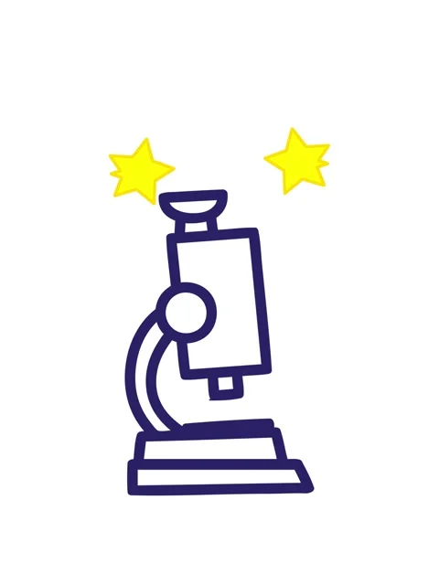 Spinning stars animation of microscope and slide symbol icon Stock Footage 324113764