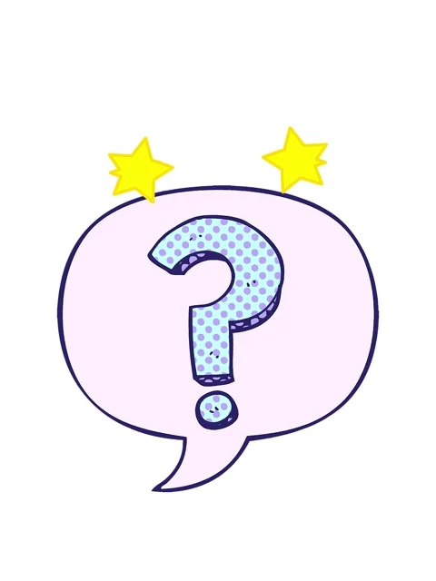 Spinning stars animation of question mark and speech bubble Video stock 324297032