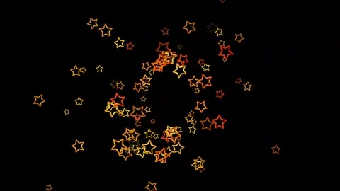 Spinning Stars Effect on Black Screen Background Stock Footage 317292882