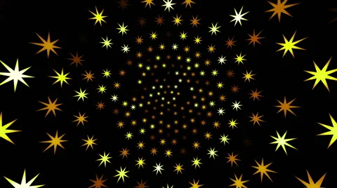 Spinning Stars Yellow Loop Stock-Footage 47296466