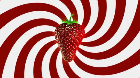 Spinning Strawberry Looping Background Stock Footage 25330732