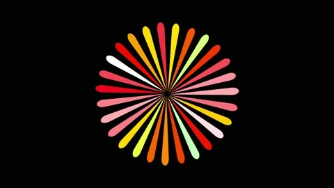 Spinning stripes wheel motion graphics with night background Stock Footage 171584942