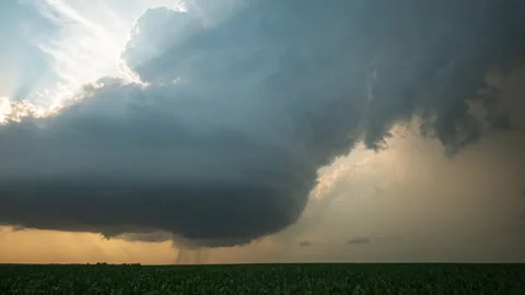 Spinning Supercell Stock Footage 219720229