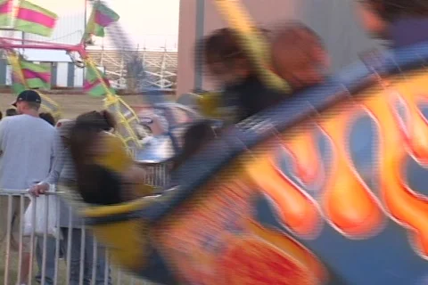 Spinning Swings Stock Footage 829090