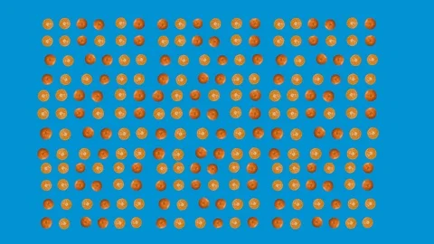 Spinning tangerine Stock Footage 126727757