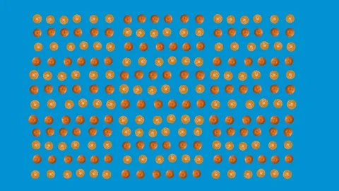 Spinning tangerine Stock Footage 126728215