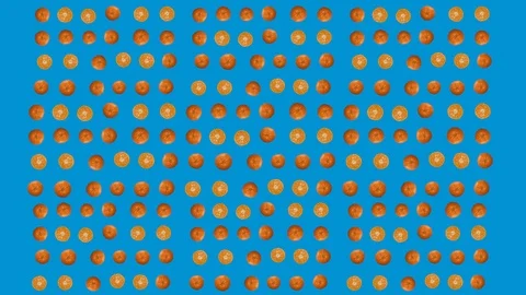 Spinning tangerine Stock Footage 126728259