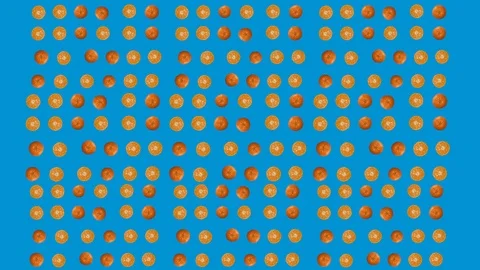 Spinning tangerine Stock Footage 126729063