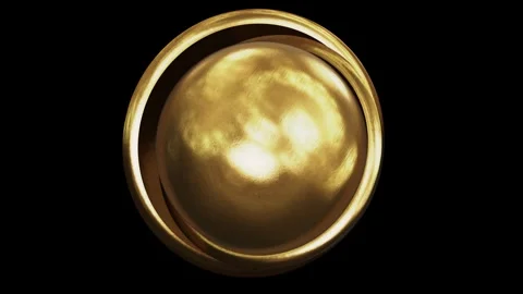 Spinning textured brass sphere inside of two brass hemispheres 스톡 동영상 271034522