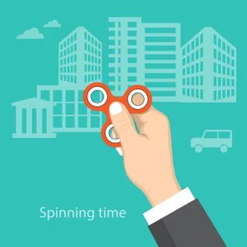 Spinning time Stock Illustration