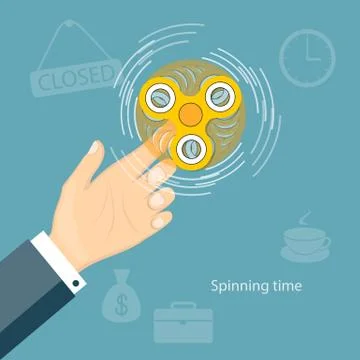 Spinning time Stock Illustration