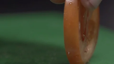 Spinning Tomato Macro shot Stock-Footage 128826581