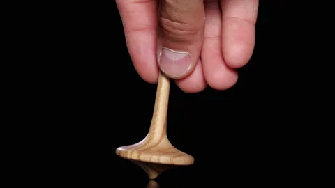 Spinning Top. Close up. Stock Footage 92530899