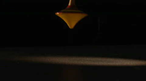 Spinning top in the dark Stock Footage 375558