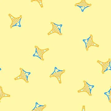Spinning top fidget toy vector seamless pattern Stockillustratie