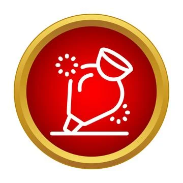 Spinning top toy icon rotating and moving Stock Illustration