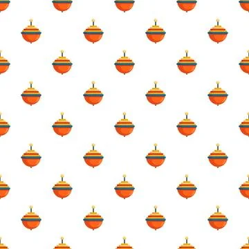 Spinning tops creating seamless pattern for child play 스톡 일러스트