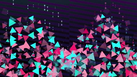 Spinning triangle helix loop 4K Stock Footage 254124877