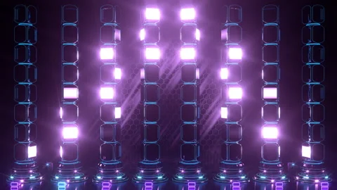 Spinning Vertical Lights V3 Stock Footage 259604204