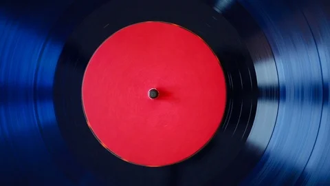 Spinning vinyl record Stock Footage 123697635