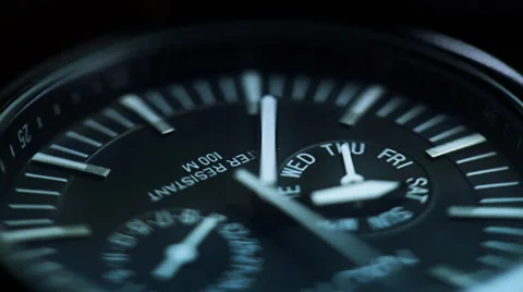 Spinning watch clock. Time lapse Stock Footage 37449596