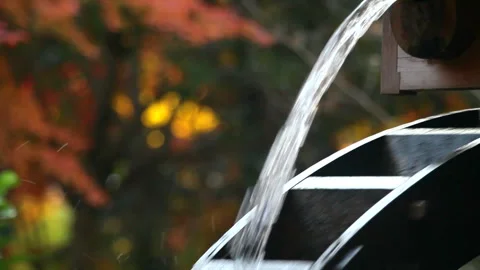 Spinning Waterwheel Video stock 332184367