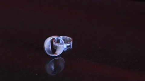 Spinning wedding rings Stock Footage 63254849