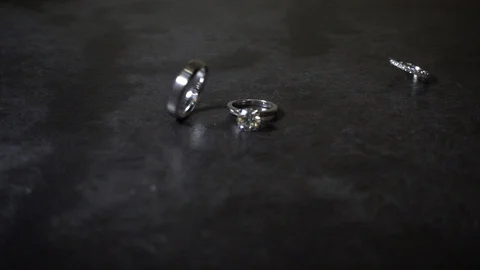 Spinning Wedding Rings Stock Footage 104766243