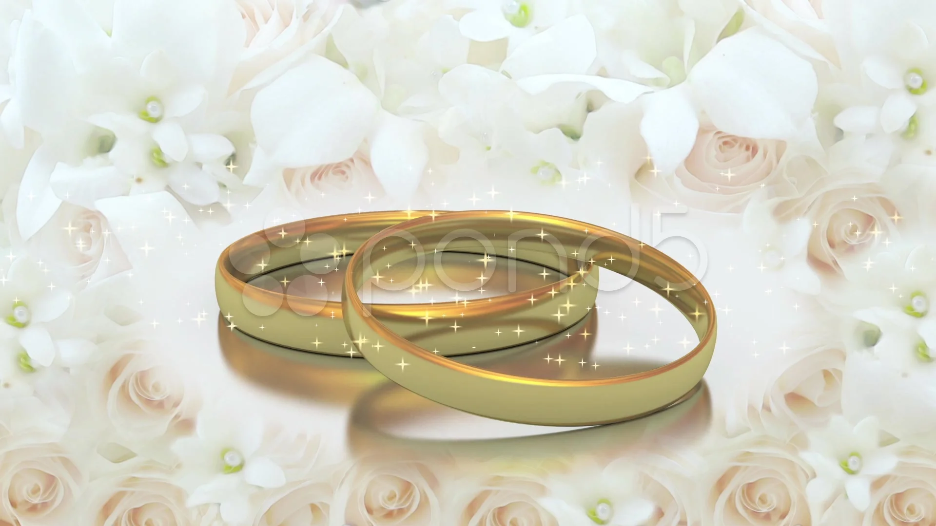 Spinning Wedding Rings Loop | Stock Video | Pond5
