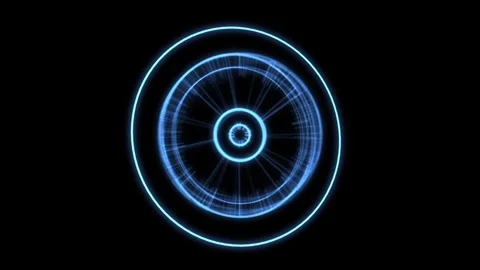 Spinning Wheel Blue Audio Reactive S Animation Loop Stock Footage 343073477
